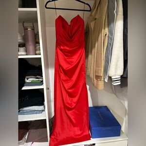 House of CB Strapless Red Dress
